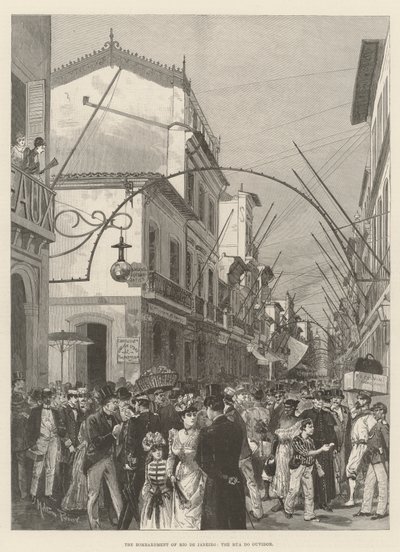 The Bombardment of Rio de Janeiro, the Rua do Ouvidor by Melton Prior